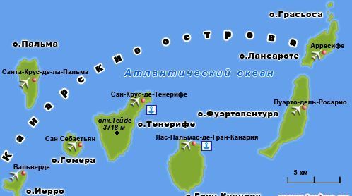 Канарские острова - широта Йерро