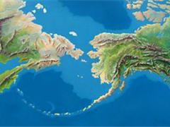 Берингов пролив из космоса